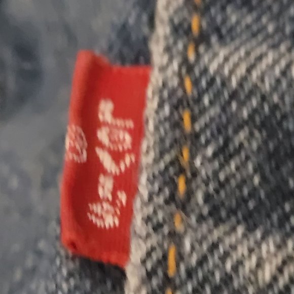 Levis 515 Dark Blue Bootcut Womens 16 Short Distressed Bottom Edge - Picture 3 of 15